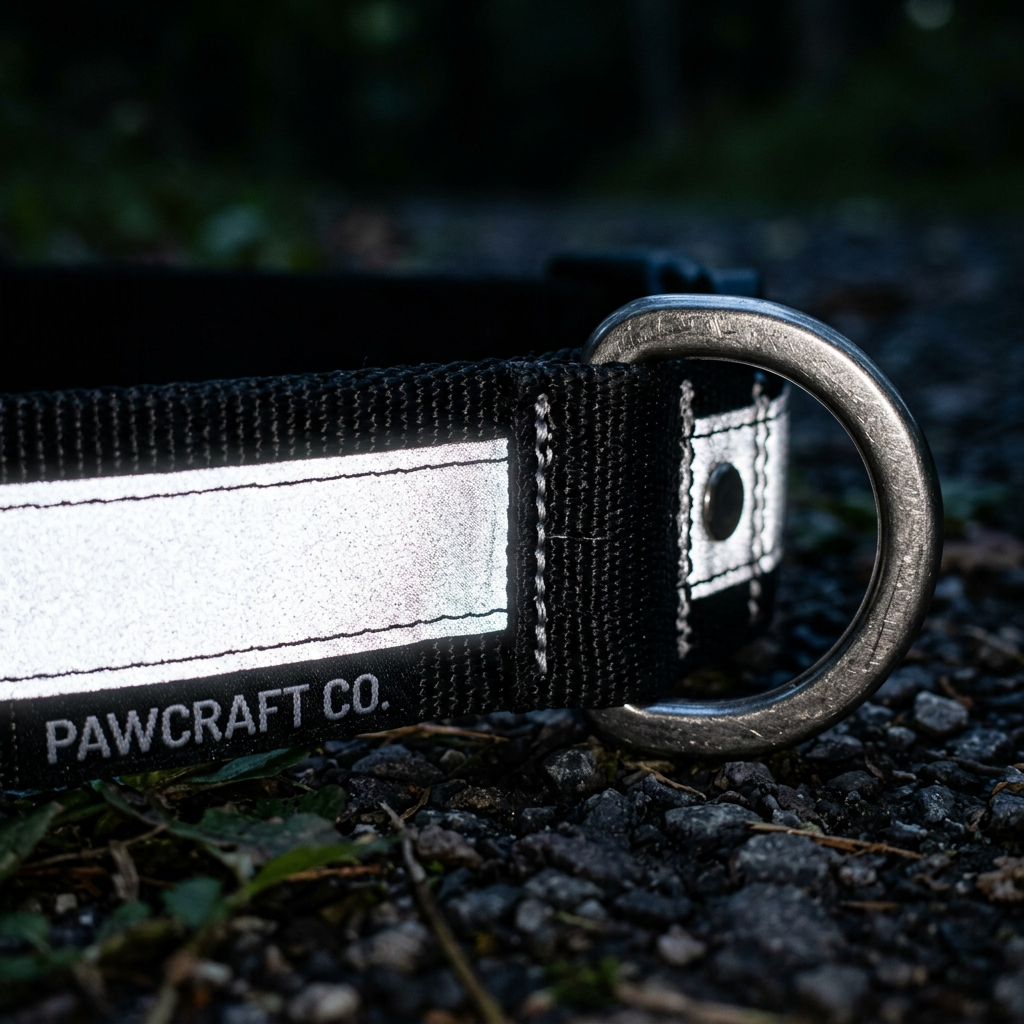 PawCraft Co. Reflective Dog Collar detail