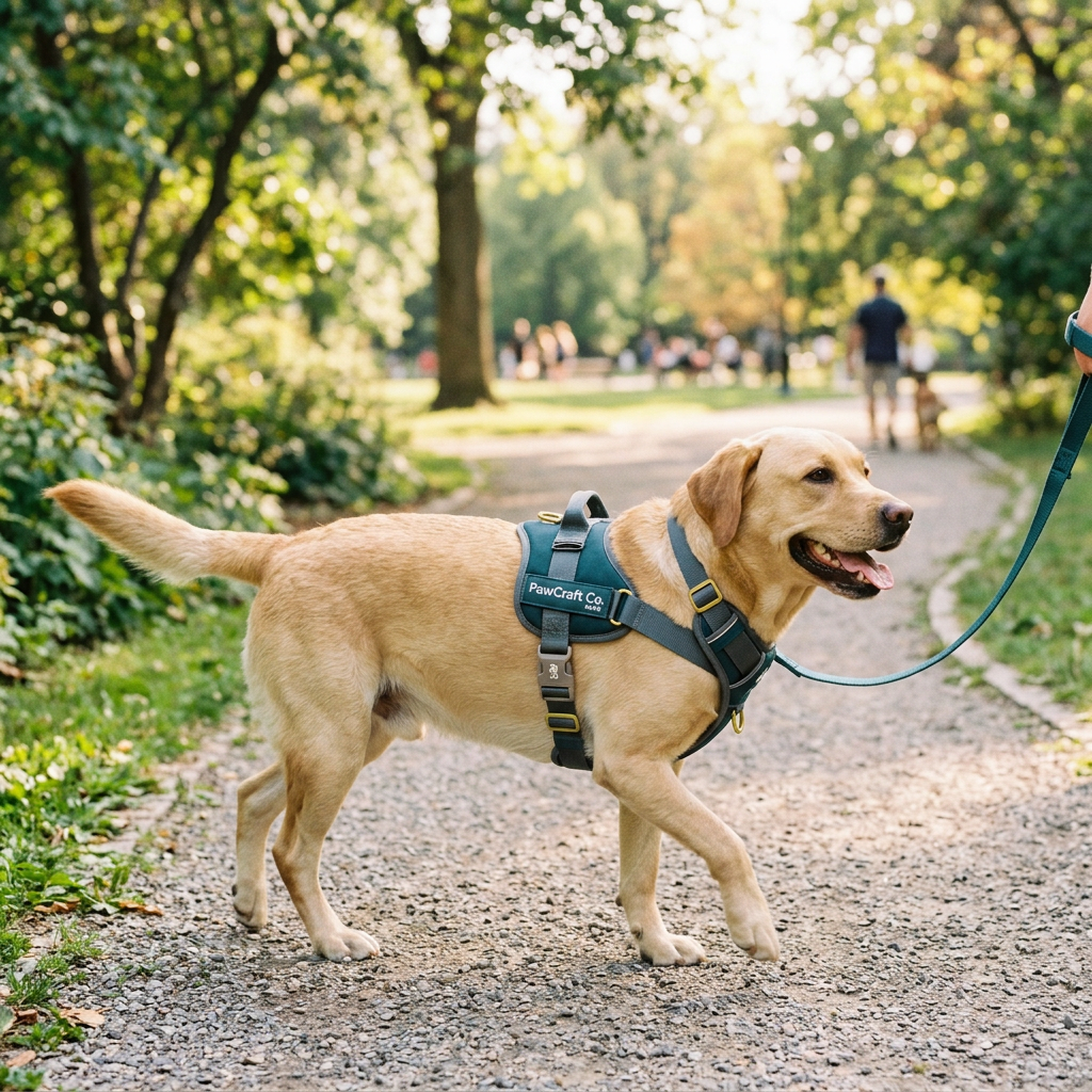 PawCraft Co. Adjustable Dog Harness side profile
