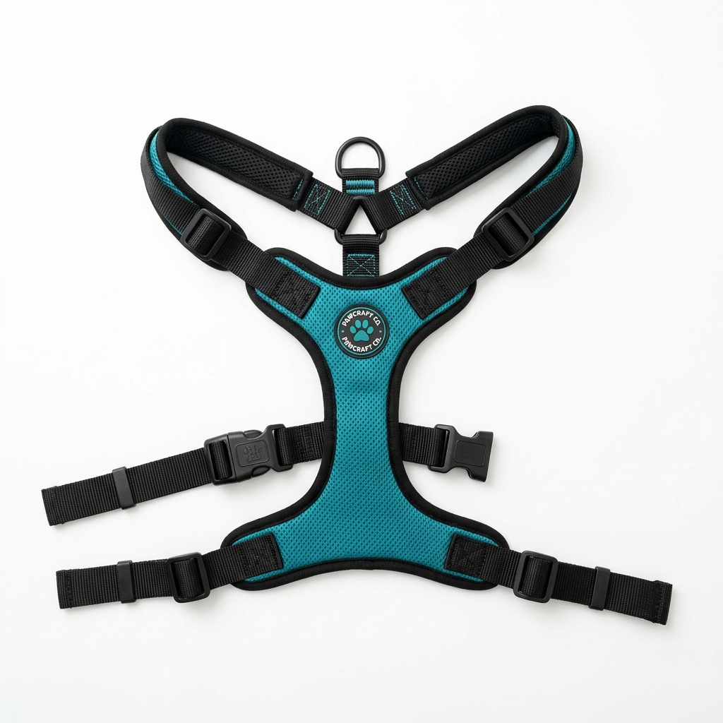 PawCraft Co. Adjustable Dog Harness flat lay