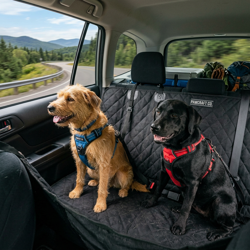 PawCraft Co. Dog Car Seat Cover lifestyle