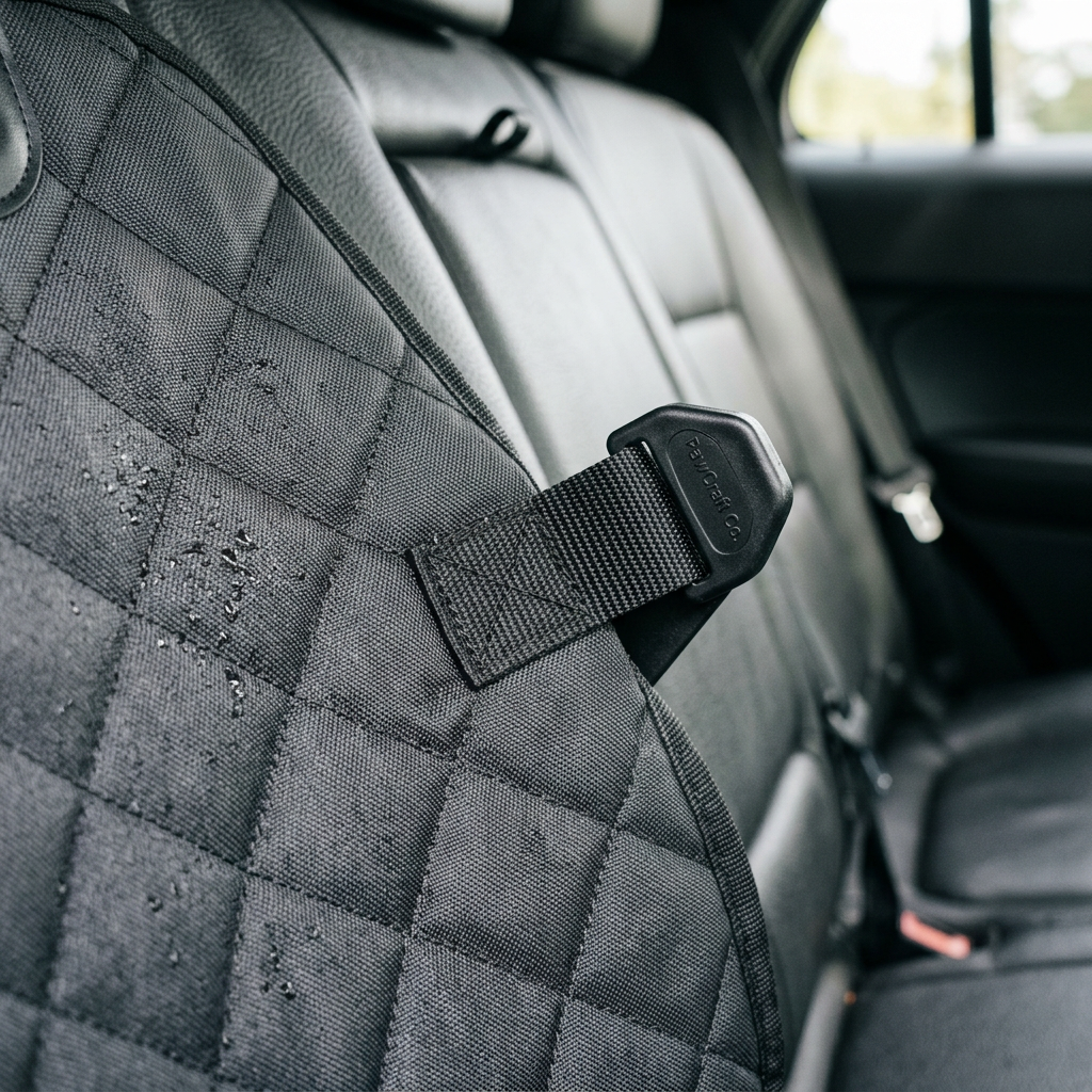 PawCraft Co. Dog Car Seat Cover detail