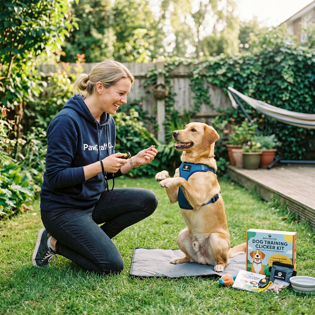 PawCraft Co. Dog Training Clicker Kit in action