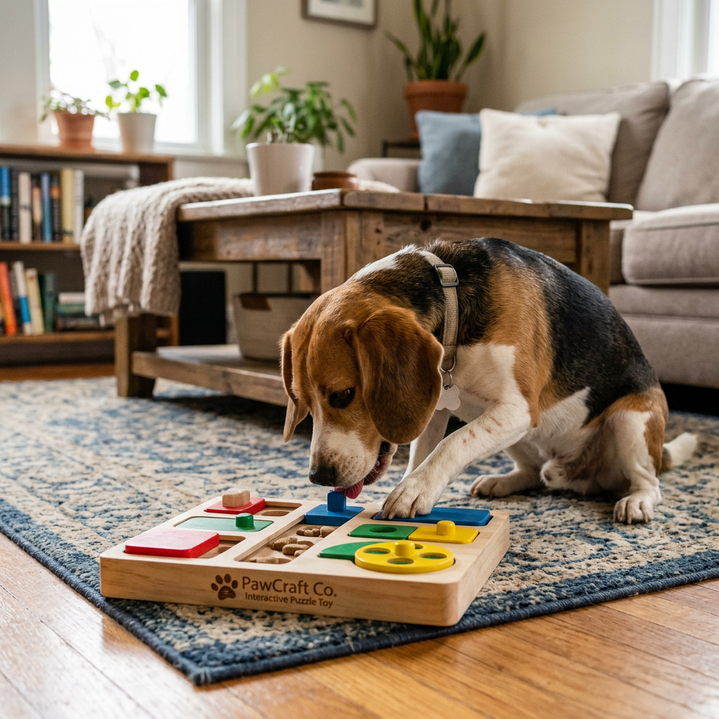 PawCraft Co. Interactive Puzzle Toy lifestyle