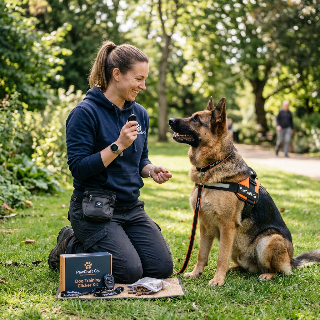 PawCraft Co. Dog Training Clicker Kit lifestyle