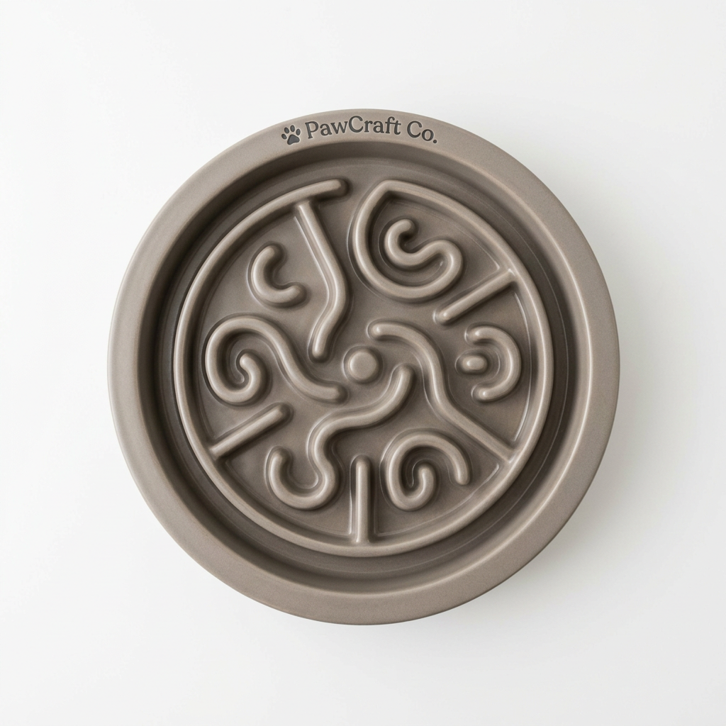 PawCraft Co. Slow Feeder Dog Bowl top view